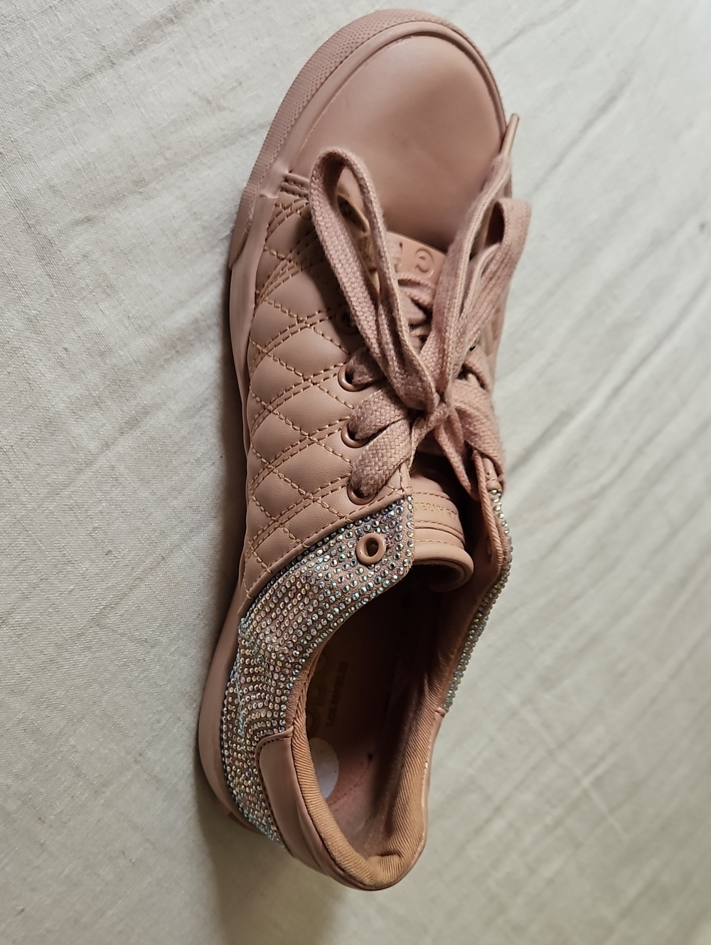 GBG Los Angeles G Guess Rose Pink Blush Quilted Sneakers Sparkle Trim Size 9M